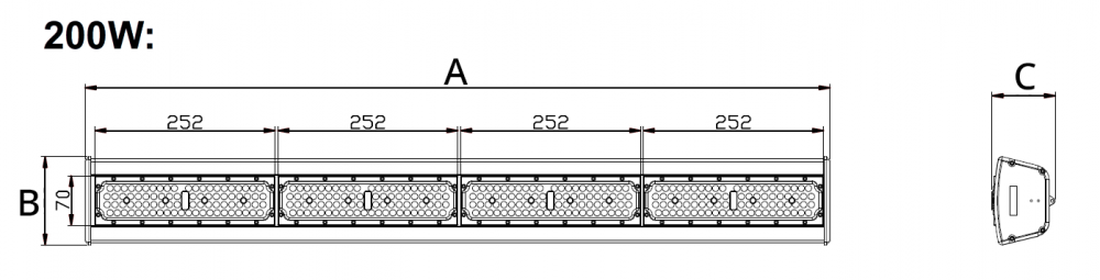 LINEAR U2 LED 200W