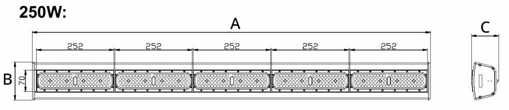 LINEAR U2 LED 250W